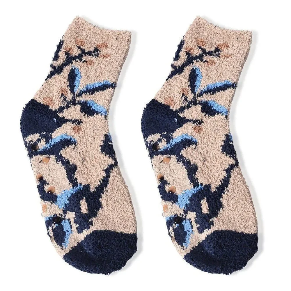 Jacquard Plush Anti-Skid Socks